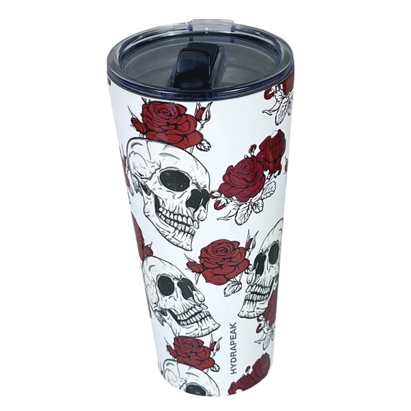 Hydrapeak Other - Hydrapeak Skulls and Roses BPA Free Travel Tumbler EUC Goth Punk Halloween Love